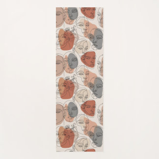 Tapis De Yoga Motif abstrait de visage féminin