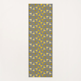 Tapis De Yoga motif Abstrait jaune et gris