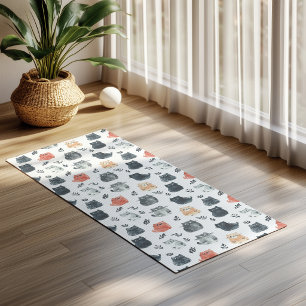Tapis De Yoga Motif aquarelle de chats mignons