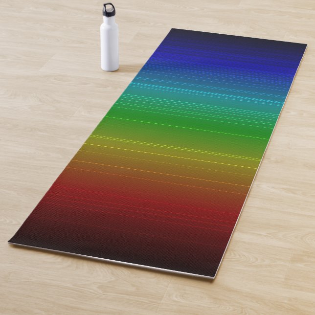 Tapis De Yoga Motif arc-en-ciel (En situation)