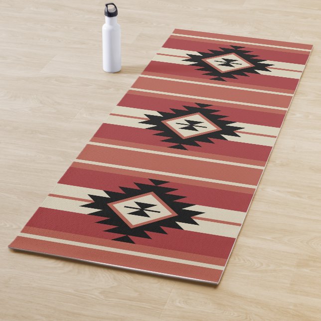 Tapis De Yoga Motif Aztec (En situation)