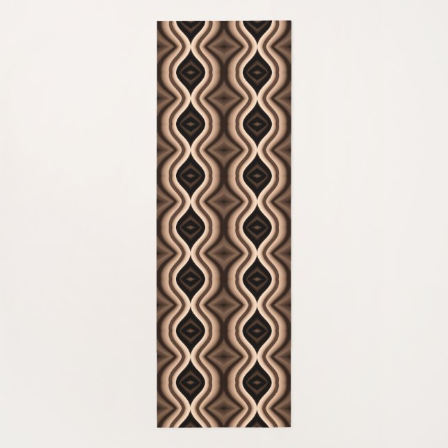 Tapis De Yoga Motif Brown foncé unique (Dos)