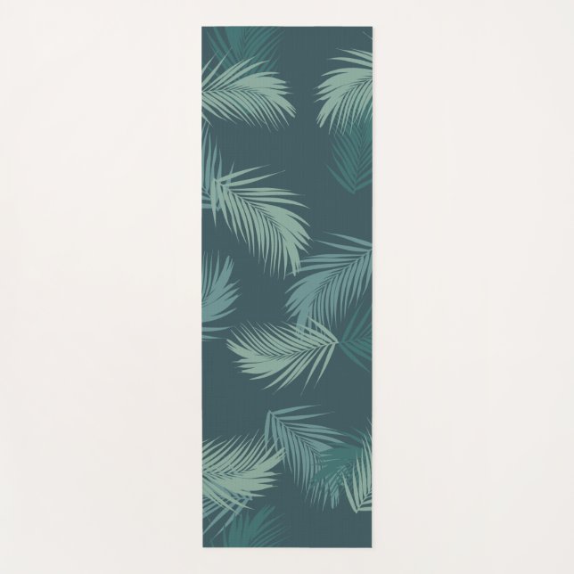 Tapis De Yoga Motif Camouflage Feuille turquoise (Devant)
