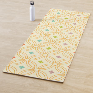 Tapis De Yoga Motif circulaire à verrouillage géométrique rétro