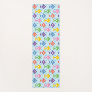 Tapis De Yoga Motif coloré de poissons de l'océan