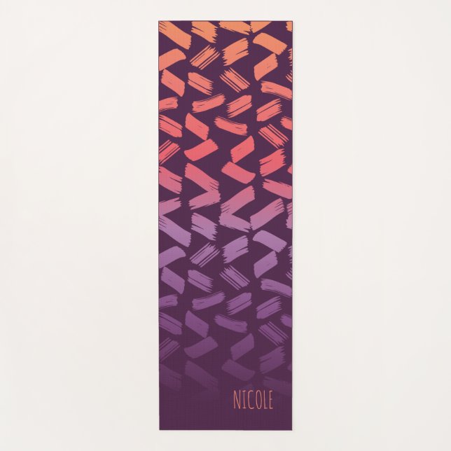 Tapis De Yoga motif coloré personnalisé (Devant)