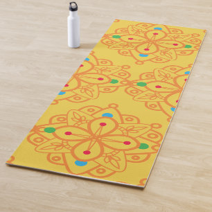 Tapis De Yoga Motif coloré Rainbow Yoga mandala
