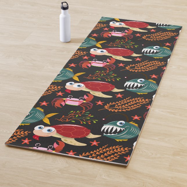 Tapis De Yoga Motif d'animaux aquatiques | vie sous-marine en me (En situation)