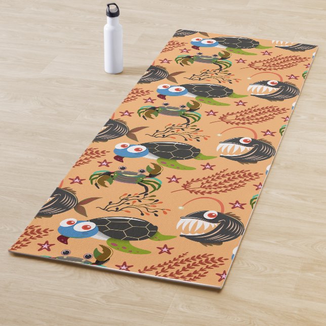 Tapis De Yoga Motif d'animaux aquatiques | vie sous-marine en me (En situation)