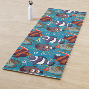 Tapis De Yoga Motif d'animaux aquatiques   vie sous-marine océan