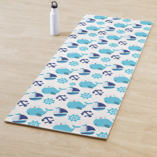 Tapis De Yoga Motif De Baleines, Beaux Baleines, Baleines Bleues