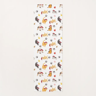Tapis De Yoga Motif de chat de vacances mignon