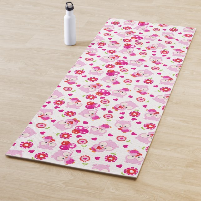 Tapis De Yoga Motif De Chouettes, Chouettes Mignonnes, Chouettes (En situation)
