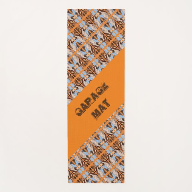 Tapis De Yoga Motif de design bleu décoratif (Devant)