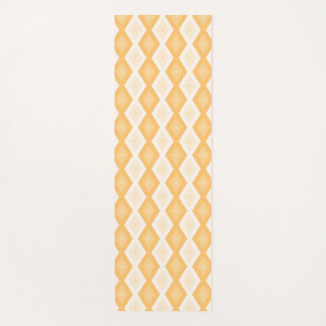 Tapis De Yoga Motif de diamant jaune (Devant)