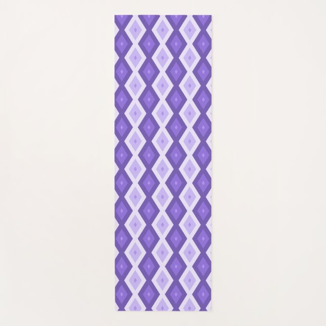 Tapis De Yoga Motif de diamant violet (Devant)
