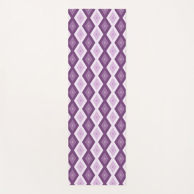 Tapis De Yoga Motif de diamant violet (Devant)