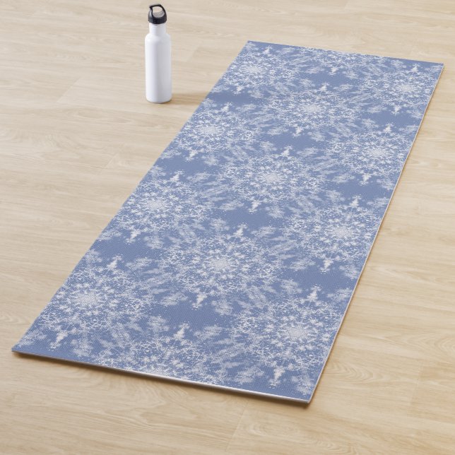 Tapis De Yoga Motif de flocon de neige en dentelle Abstraite sur (En situation)
