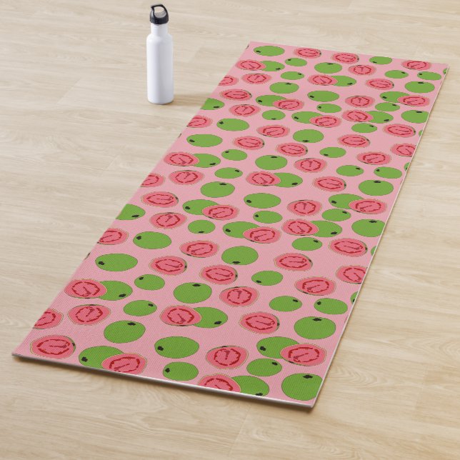 Tapis De Yoga Motif de fruits de goyave (En situation)