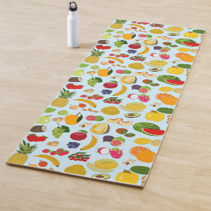 Tapis De Yoga Motif de fruits d'été coloré