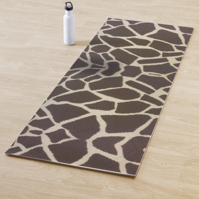 Tapis de yoga motif de girafe (En situation)
