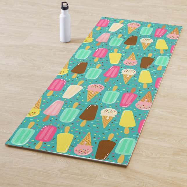 Tapis De Yoga Motif de glace coloré Été (En situation)