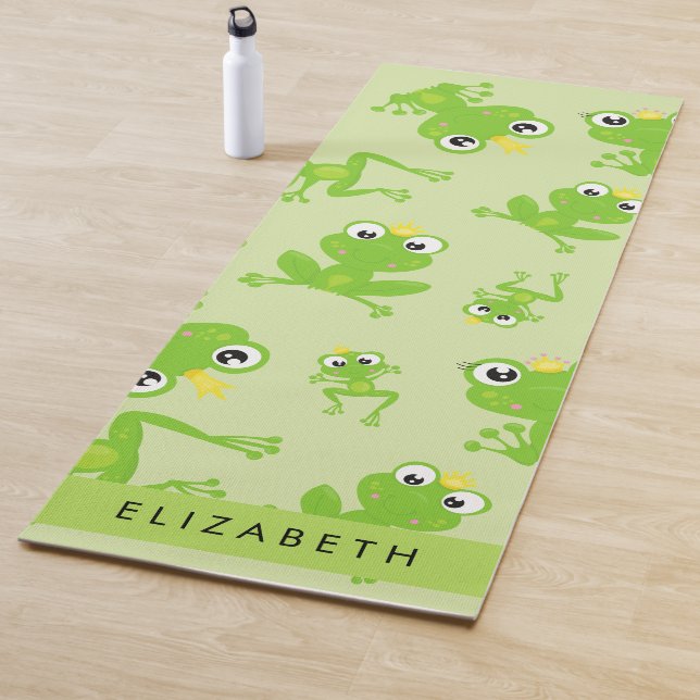 Tapis De Yoga Motif de grenouille, Grenouille verte, Prince de g (En situation)