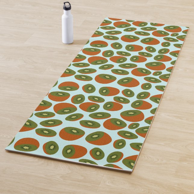 Tapis De Yoga Motif de Kiwifruit (En situation)