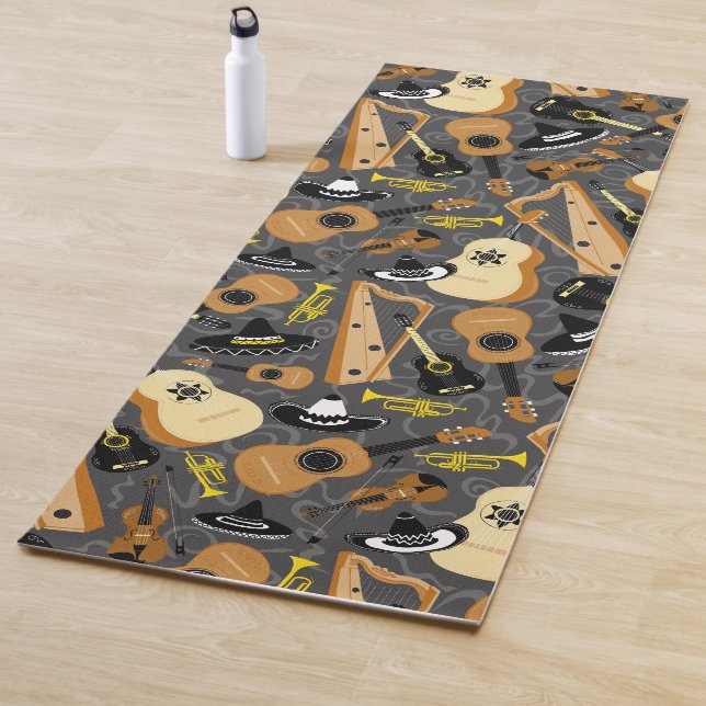 Tapis De Yoga Motif de la bande Mariachi (En situation)