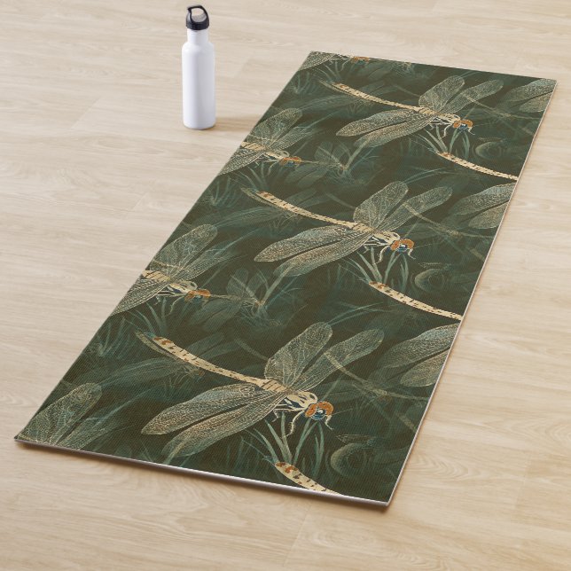 Tapis De Yoga Motif de libellules majestueux  (En situation)