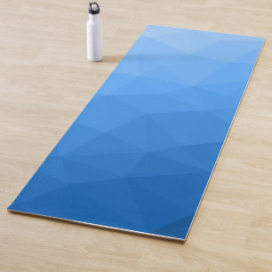 Tapis De Yoga Motif de maillage géométrique bleu clair