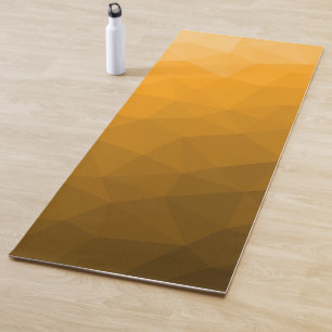Tapis De Yoga Motif de maillage géométrique dégradé orange