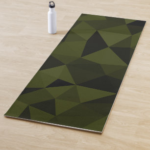 Tapis De Yoga Motif de maillage géométrique noir foncé de l'armé