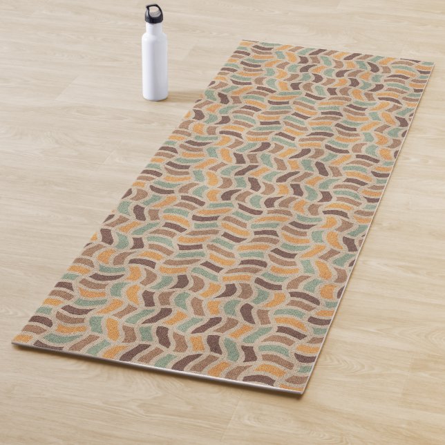 Tapis De Yoga Motif de maillage ondulé (En situation)