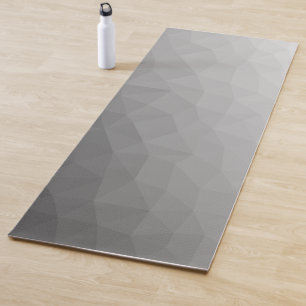 Tapis De Yoga Motif de maille géométrique à dégradé gris