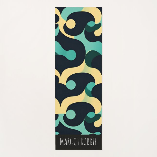 Tapis De Yoga Motif de mosaïque de la brise marine d'été (Devant)