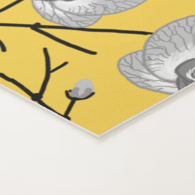 Tapis De Yoga motif de moutarde d'orchidée (Détail)
