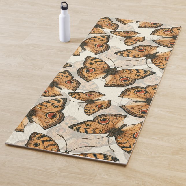 Tapis De Yoga Motif de papillon paon (En situation)
