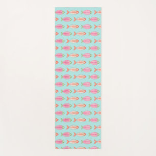 Tapis De Yoga Motif de poissons d'été colorés côtiers