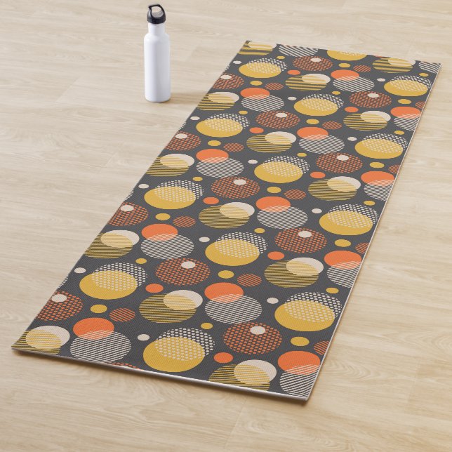 Tapis De Yoga Motif de rayure de point de polka (En situation)