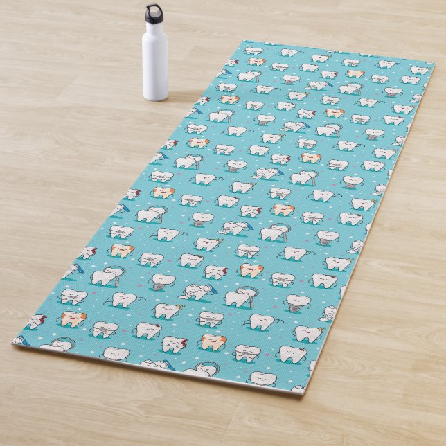 Tapis De Yoga Motif dentaire mignon (En situation)