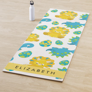 Tapis De Yoga Motif Des Dinosaures, Dinosaures Mignons, Votre No
