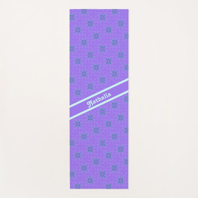 Tapis De Yoga Motif d'hiver personnalisé violet (Devant)
