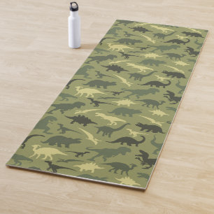 Tapis De Yoga Motif Dinosaure, Silhouette Dinosaure, Dino Vert