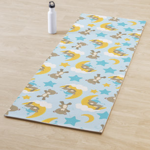 Tapis De Yoga Motif D'Ours, Mignonnes Ours, Nounours, Étoiles