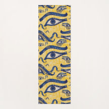 Motif égyptien jaune et bleu - Oeil de Horus