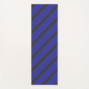 Tapis De Yoga Motif électrique bleu et charbon cinq bandes
