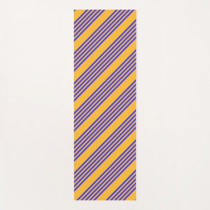 Tapis De Yoga Motif électrique bleu et jaune cinq bandes