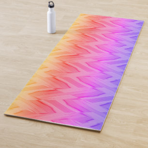 Tapis De Yoga Motif en marbre corail et teintes roses complexe