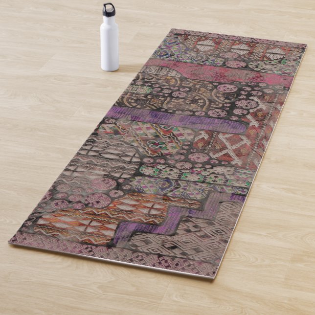 Tapis De Yoga Motif Ethno Abstrait - Folklore Art 1+2 (En situation)